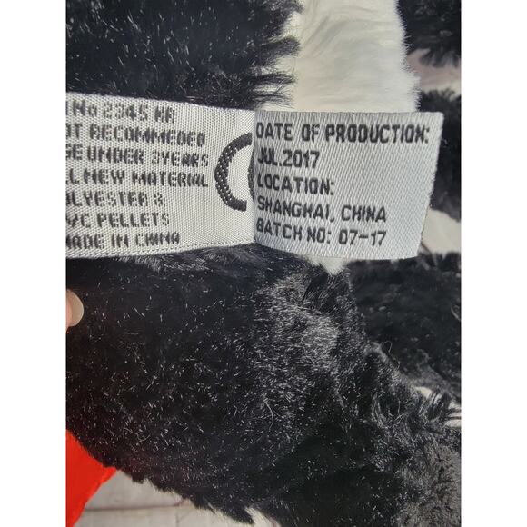 Unipak stuffed tuxedo black & white super hero cat kitty with red cape 10 inch - Picture 8 of 9